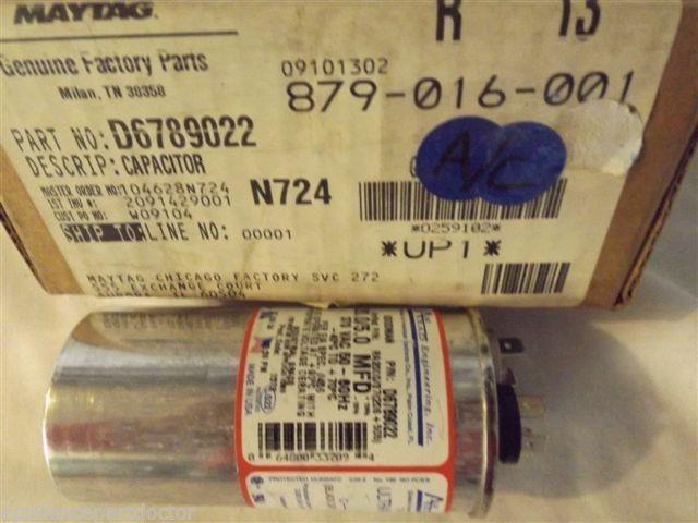 AMANA WHIRLPOOL AIR CONDITIONER D6789022 8210010 Capacitor (230 Volt) NEW IN BOX AMANA WHIRLPOOL AIR CONDITIONER D6789022 8210010 Capacitor (230 Volt) NEW IN BOX